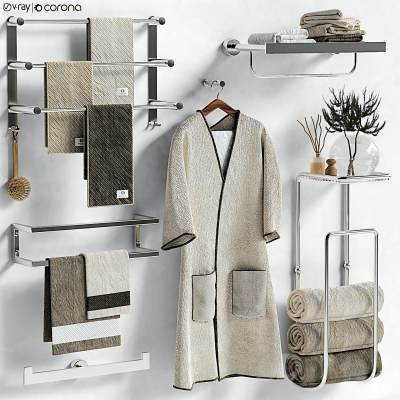 现代浴袍毛巾架